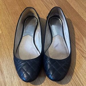 Michael Kors Woman's Ramsey Quilted Ballet Flats Leather Black